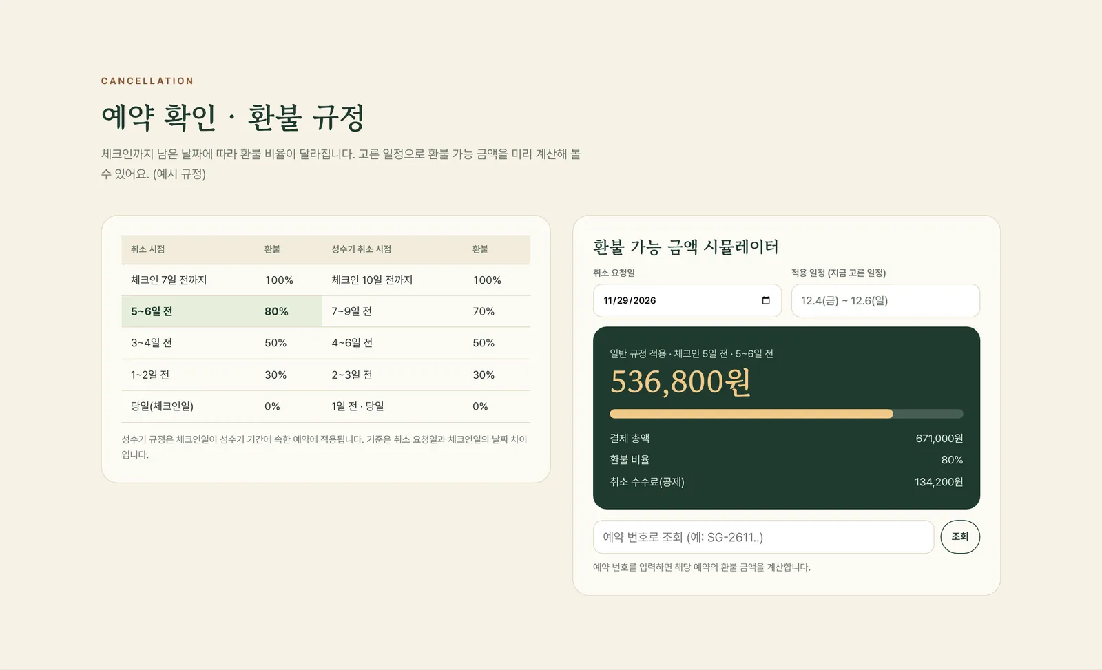 환불 규정